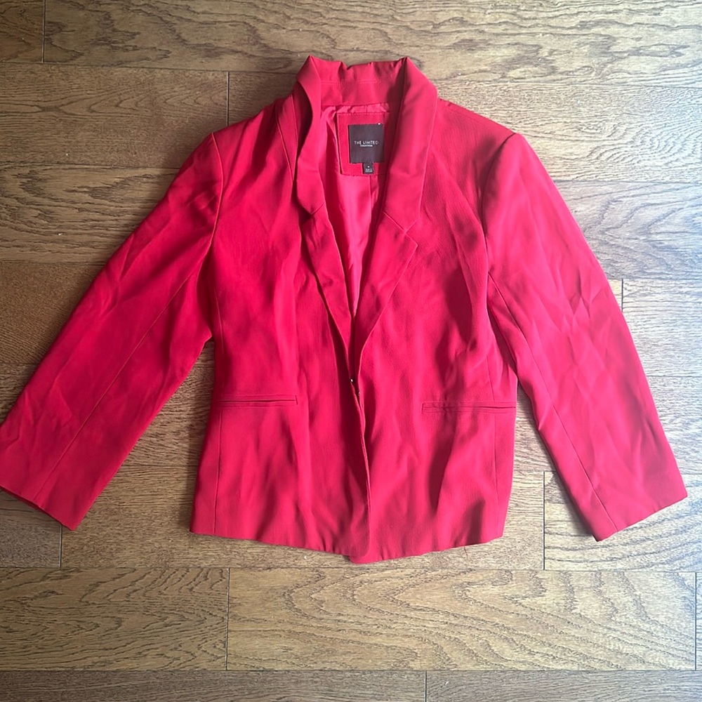 The Limited Red Blazer (size: 8)